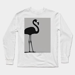 Flamingo Shadow Silhouette Anime Style Collection No. 143 Long Sleeve T-Shirt